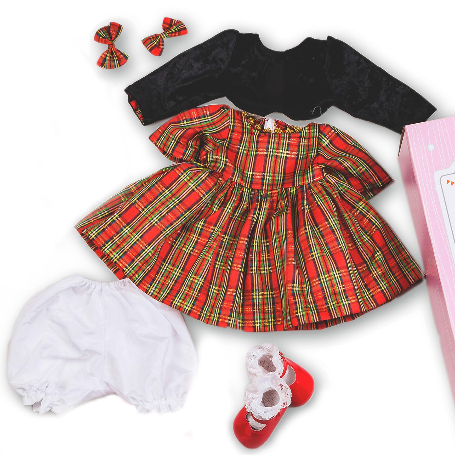 RUNGQIANY Reborn Dolls Clothes 24 Inches Splendid Royal Collection Black Dress Set Reborn Toddler Clothes Girls Suitable For 22 Inches - 24 Inches Clothing Gift Newborn（Reborn Clothes 0-3 Months）