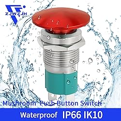 ZJWZJH 10 Amp Latching Push Button Switch 16mm
