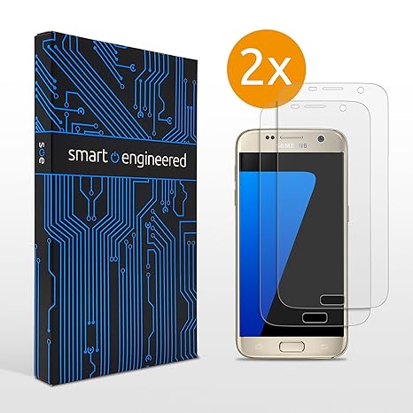smart engineered Schutzfolie matt kompatibel mit Galaxy S7 [2 Stück] Premium Schutz volle Abdeckung [Made in Germany] blasenf