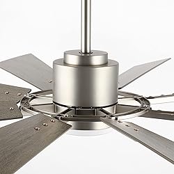 WINGBO 72" DC Ceiling Fan with Lights, Brushed