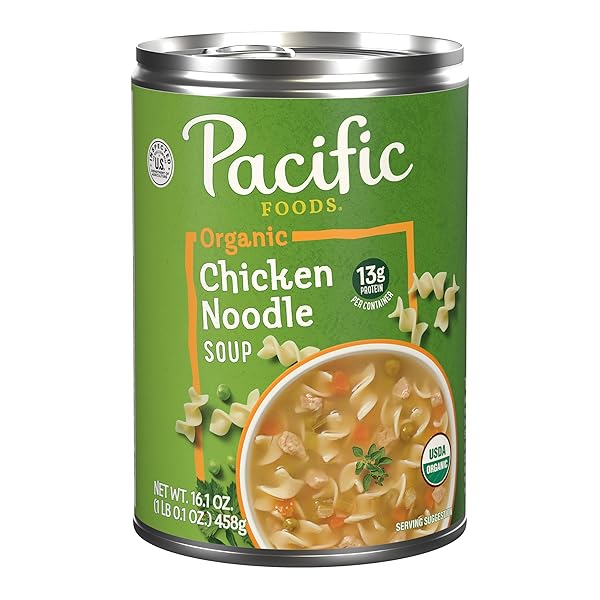 PACIFIC FOODS ORGANIC CHICKEN NOODLE SOUP, 16.1 OZ CAN