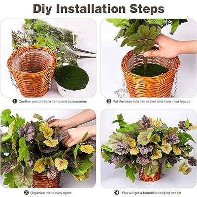 Buy Artificial Vine Plant With Hanging Basket For Outdoor Indoor Artificial Flowers Hanging Plant In Basket Artificial Hanging Basket With Hitom Leaf For Patio Lawn Garden Decor Online In Indonesia B08r5wh6yk