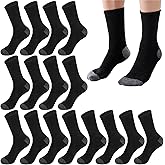 Kemrosdy 8 Pairs Crew Athletic Socks for Men Moisture Wicking Cushion Crew Socks for Sport Running Traveling
