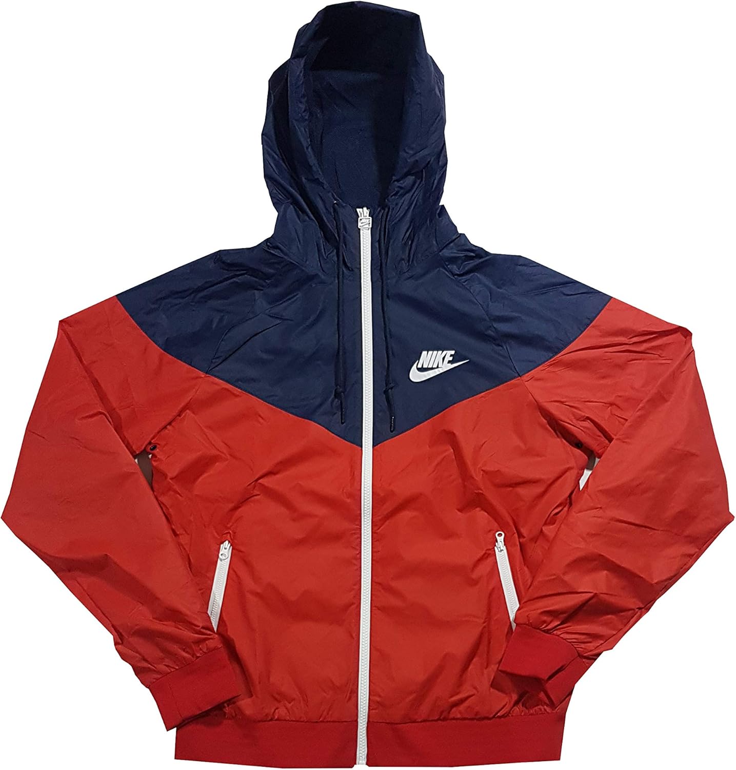 nike windrunner red white blue