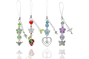 Tinnastudio Cell Phone Charms for Women, Handmade Y2K Kpop Aesthetic Phone Strap, Kawaii Bag Keychain Camera Pendants Decor, Gifts for Women Girls, Matched Phone Charm Keychain