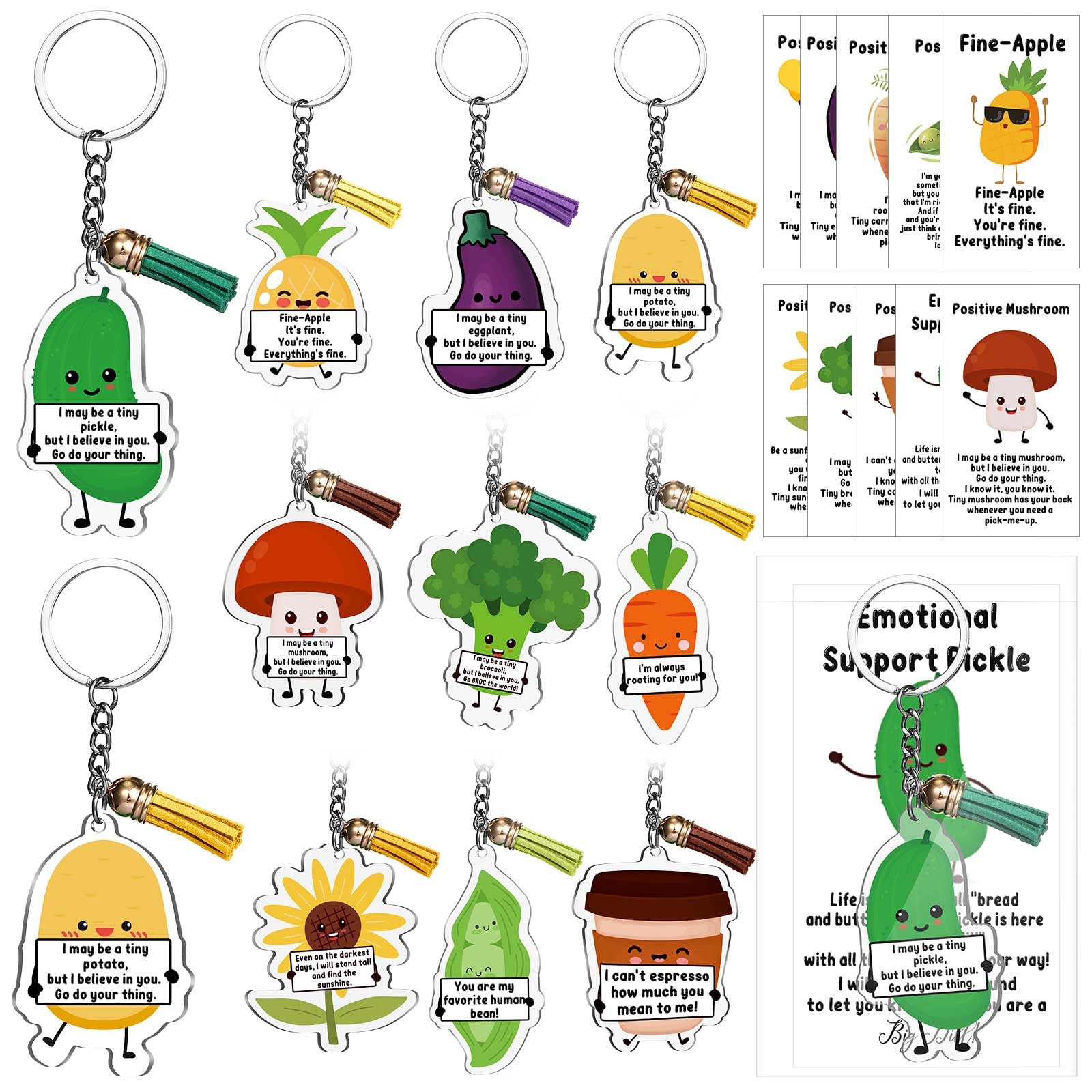 Photo 1 of Siifert 100 Sets Positive Support Keychains Appreciation Gifts for Coworkers Employee Christmas Thanksgiving Funny Positive Gifts