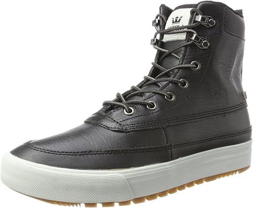 Supra Black Lace Up Boot For Men, Black 