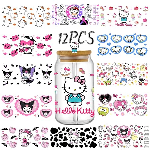 UV DTF Cup Wrap Stickers – 8 Sheets Of Butterfly Design Transfers For 16oz Libbey Glass Cups, Waterproof & 3D Effect - View #9