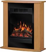 Dimplex Orvieto Electric Fire Suite Oak Optiflame LED Heater 1.5kW Free Standing view 1
