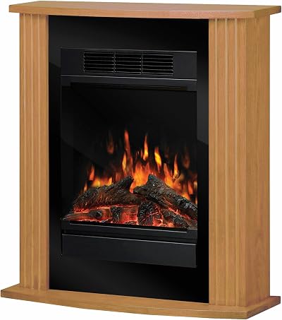 Dimplex Orvieto Electric Fire Suite Oak Optiflame LED Heater 1.5kW Free Standing