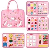 Hahaland Montessori Busy Board 21 in 1 Pink Unicorn for 3+ Years view 8