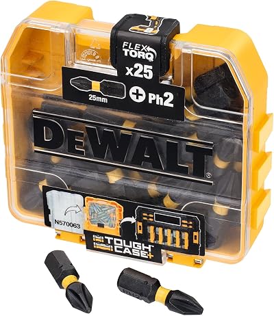 DeWalt Extreme FLEXTORQ 25pc Set PH2 25 mm Small Bulk Storage Case