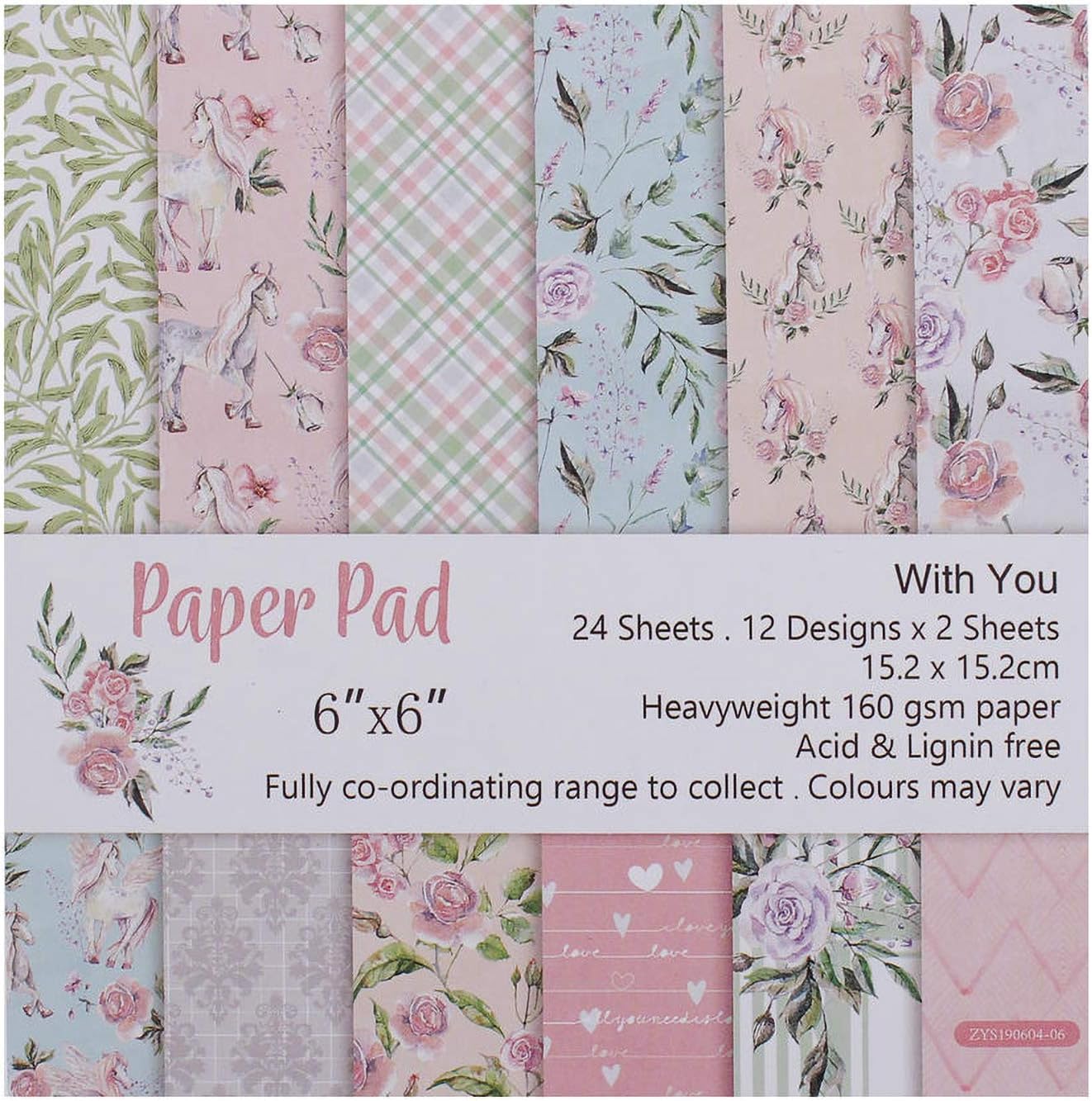 Yarumi Cardstock Paper Pad 12x12 Inches Lovely Garden Cardmaking Paper Pack Floral Spring Themed Scrapbook Paper Single Sided Patterns Printing Decorative Paper Craft Paper Photo Album Decor 24 Pages Paper Paper Card Stock Nettserier No