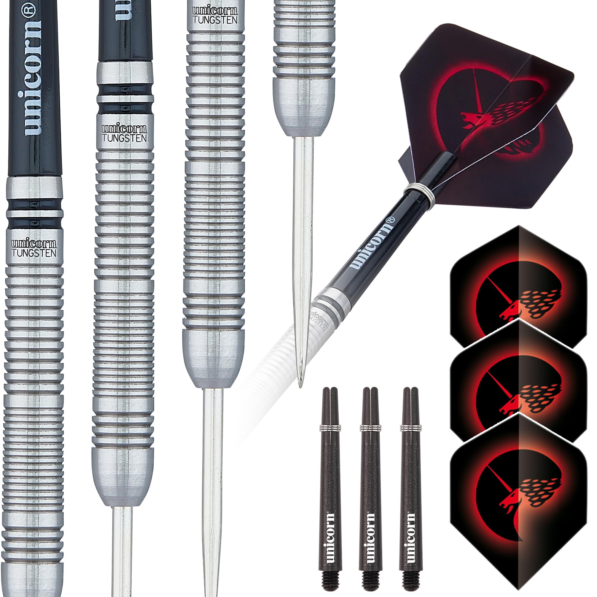 Unicorn Steel Tip Professional Darts Set | Core Tungsten Barrels| Style 2| 22 g