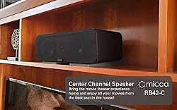 Micca RB42-C Center Channel Bookshelf Speaker with