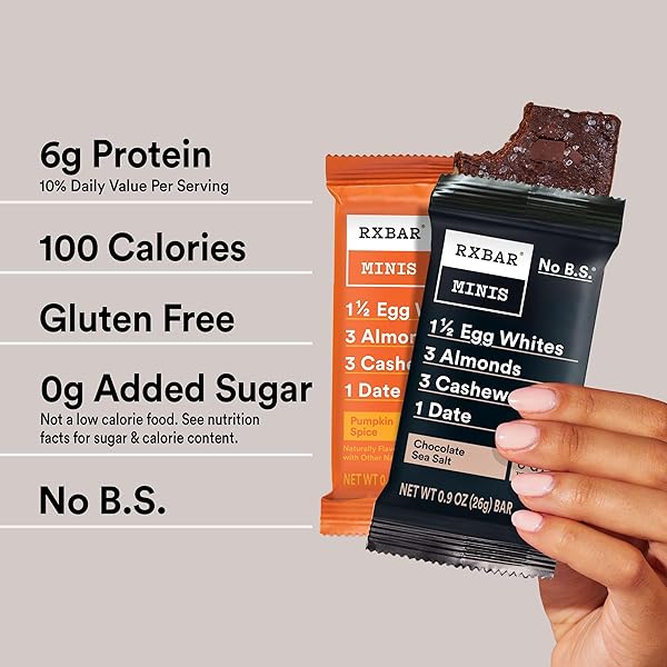 RXBAR MINIS PROTEIN BARS, PROTEIN SNACK, SNACK BARS, VARIETY PACK, 7.3OZ BOX (8 BARS)