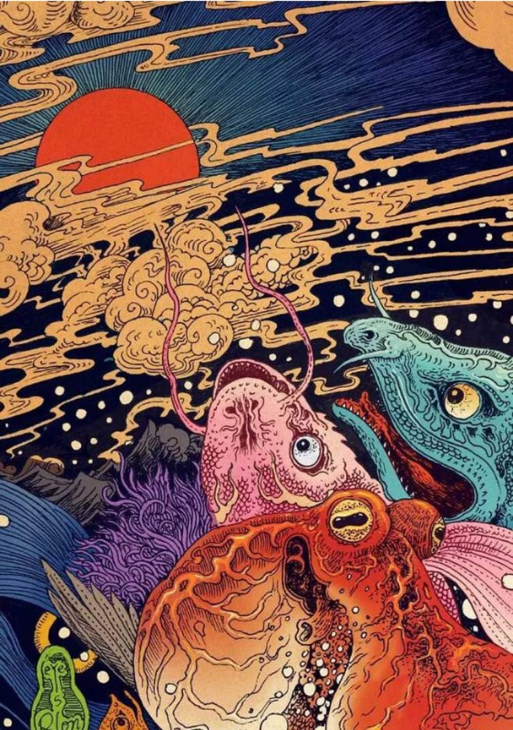 Conradsha Jigsaw Puzzles for Adults 1000 Piece Japanese Style Ukiyo