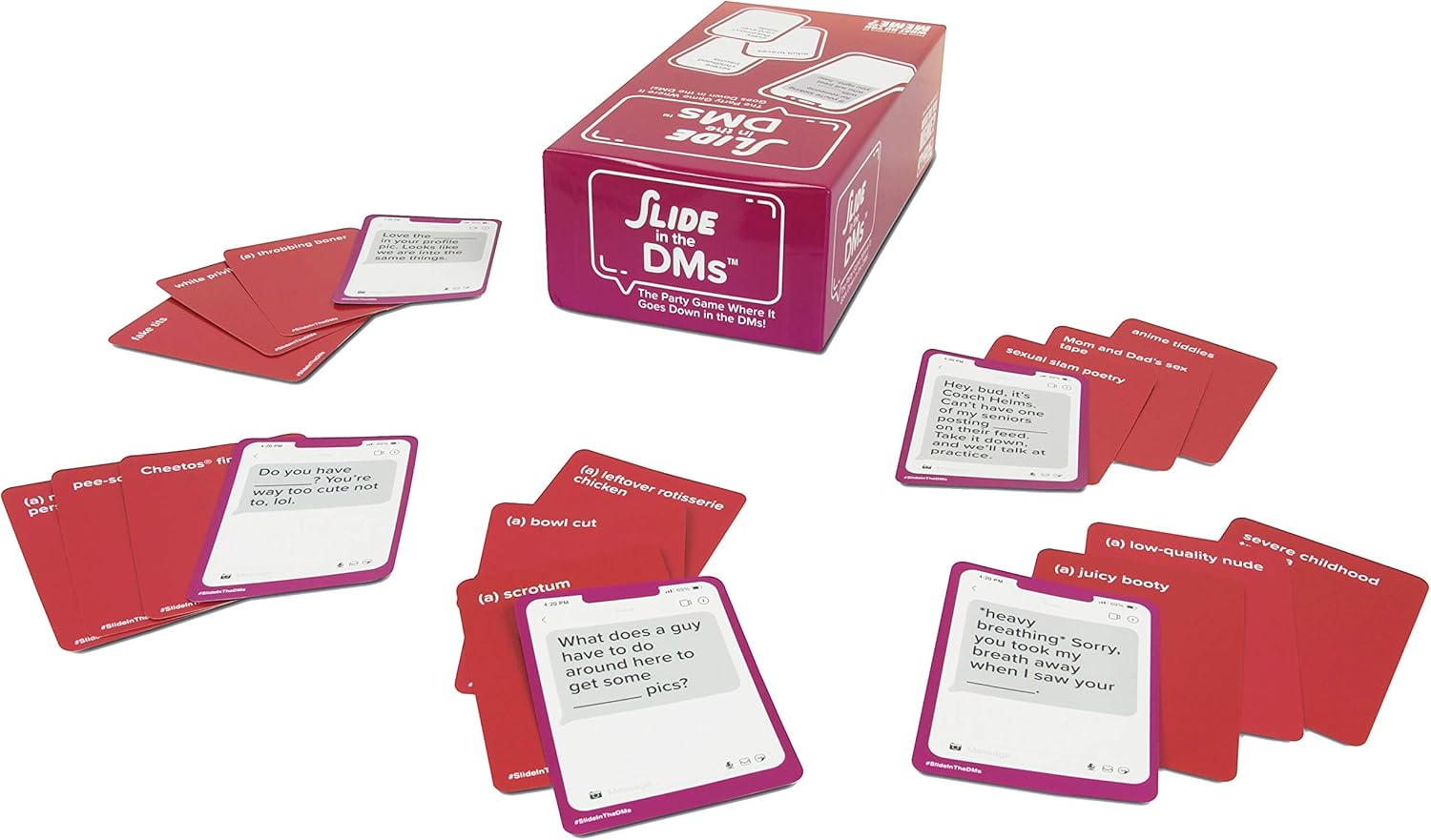 WHAT DO YOU MEME? Slide in the DMs - The Adult Party Game Where The Fun Goes Down In The DMs, Multicolor, 11.61 cm x 21.54 cm x 7.01 cm - Image 3
