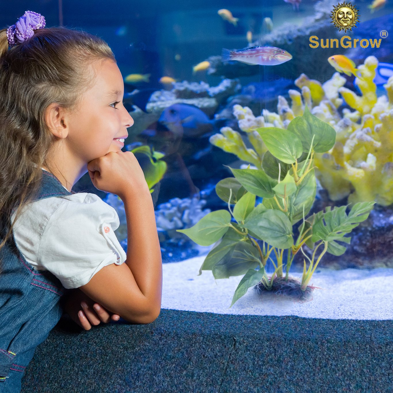 SunGrow Plastic Plant Leaf