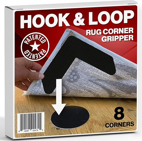 Hook and Loop Rug Gripper L Shape (8 Pack) Home Improvement