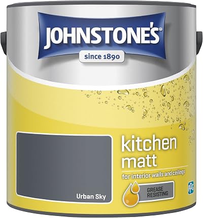 Johnstone's Kitchen Paint Urban Sky Matt Finish 2.5L Decorative Wall Ceilings