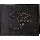 7th Hill Monogrammed Leather Men Wallet - Gift for Christmas, Custom Engraved Wallet with Inside Message, Meaningful Gift for Men, Dad, Boyfriend, Husband, Son or Groomsmen, Unique Holiday Gift