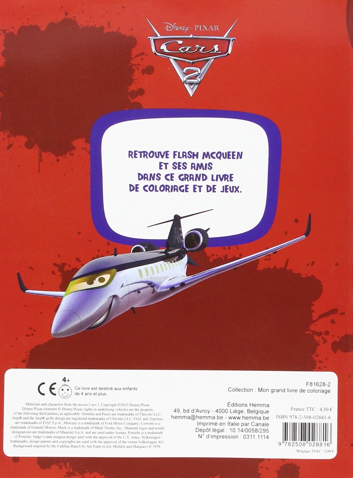 Cars 2 Mon grand livre de coloriage Amazon Books