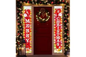OTUOER Christmas Decorations Outside,Two-Sided Design Merry Christmas/Trick or Treat,Outdoor Christmas Decorations with Light,Christmas Decor（Battery Not Included）