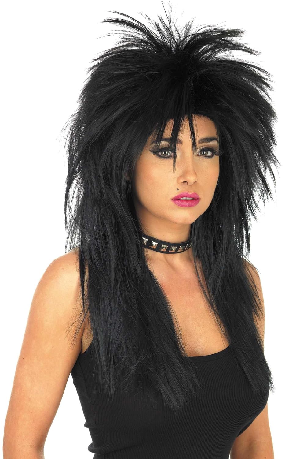 Black Spikey Glam Rock Wig (Wig) Funshack Amazon.co.uk Toys & Games