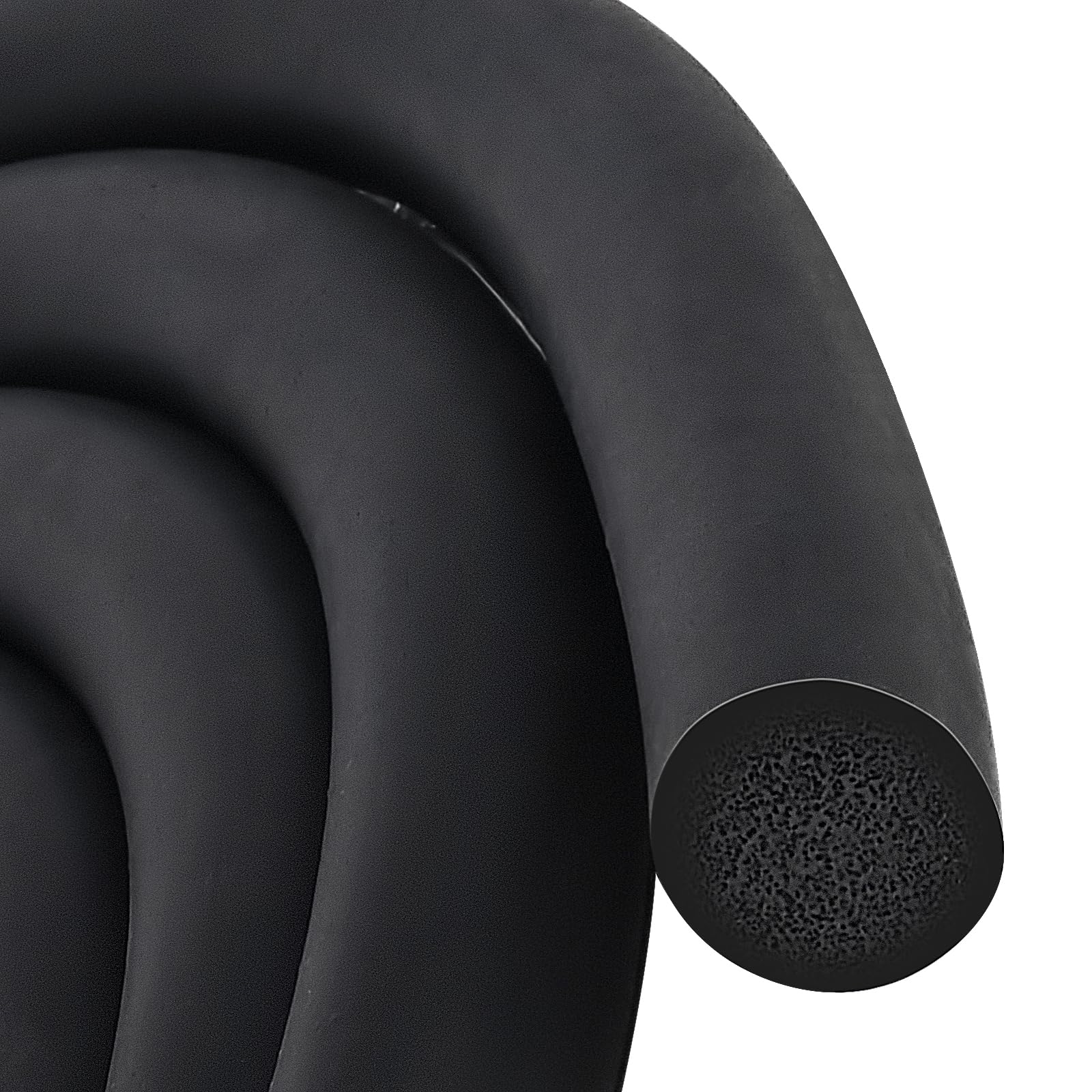 SDLDEER Backer Rod for Gaps and Joints 20mm x 5m, Black Foam Rubber Caulk Saver Door Seal, Weather Seal Strips, Concrete Crack Filler