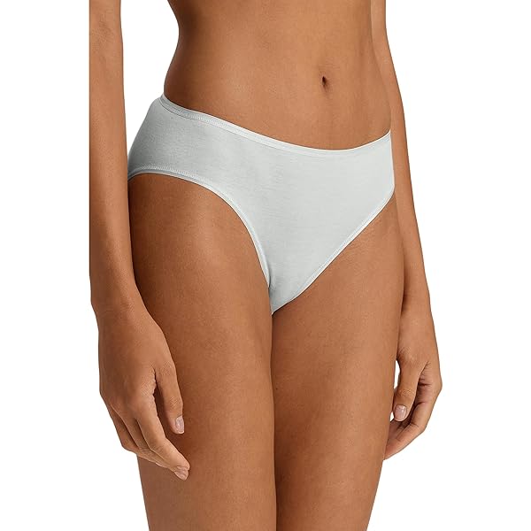 Hanro Women's Cotton Seamless Hi-Cut Brief, Vapor at Amazon