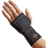 Tommie Copper Wrist Compression Sleeve, 15-20 mmHg (L/XL, Black) | 15-20 mmHg | 4D Stretch | Copper Znergy | Non-Slip Fit