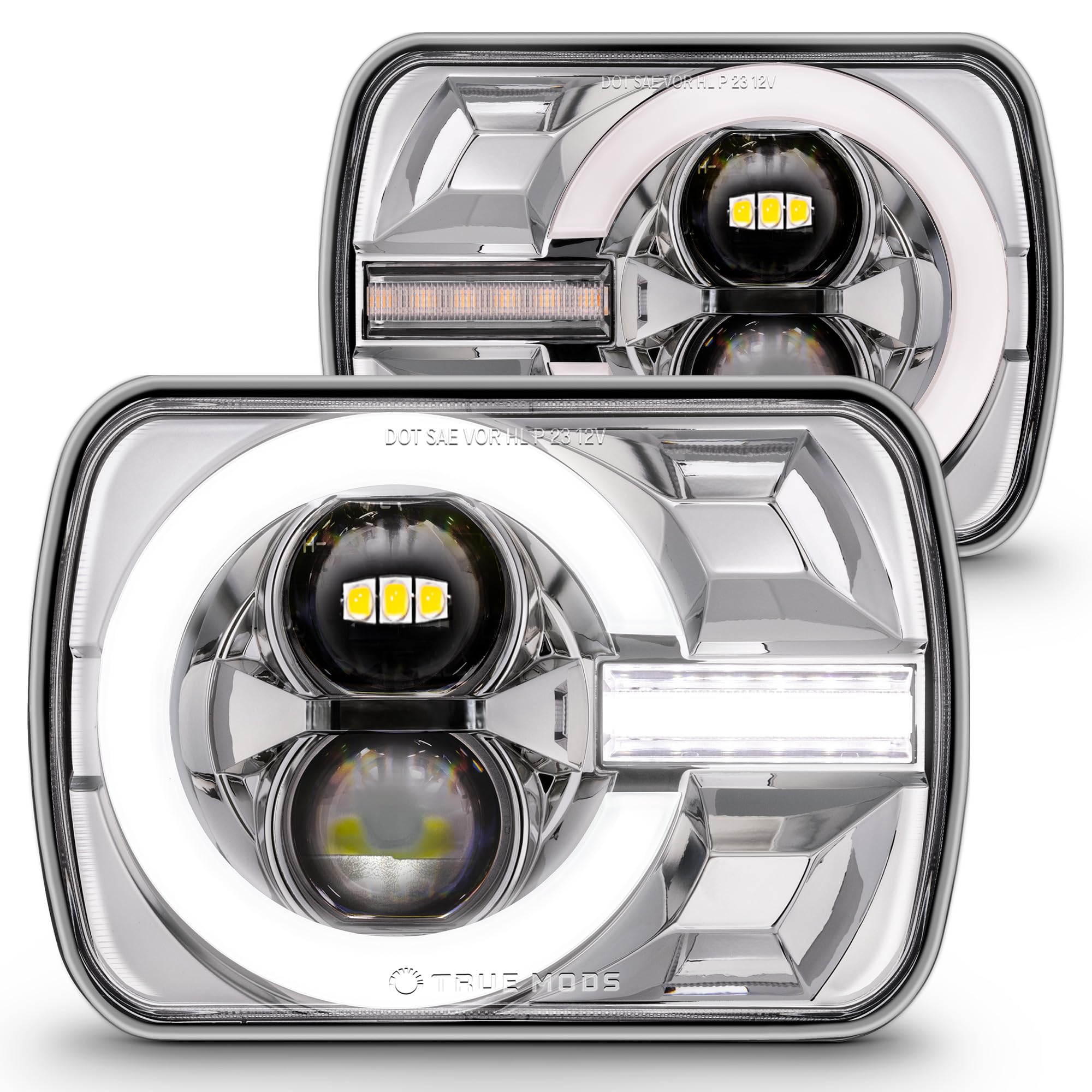 TRUE MODS 5x7 7x6 Inch H6054 6054 LED Headlights