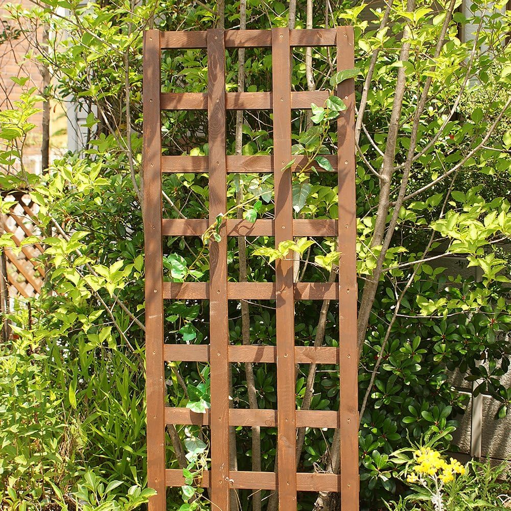 Amazon 木製 ラティス フェンス ブラウン 受注製作品 1 フェンス 垣