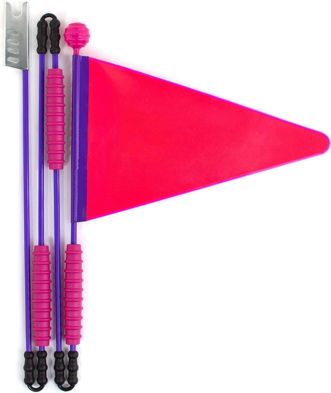 Cycley Bicycle Flag for Children's Bicycle, Pink, Reflective, 4Piece