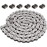 RUTU 415H Chain 110L Links with 6 Master Links for 2-Stroke Bicycle | Replacement for 49cc-80cc bike engines, scooters, and mini bikes. Heavy-duty racing chain with master links
