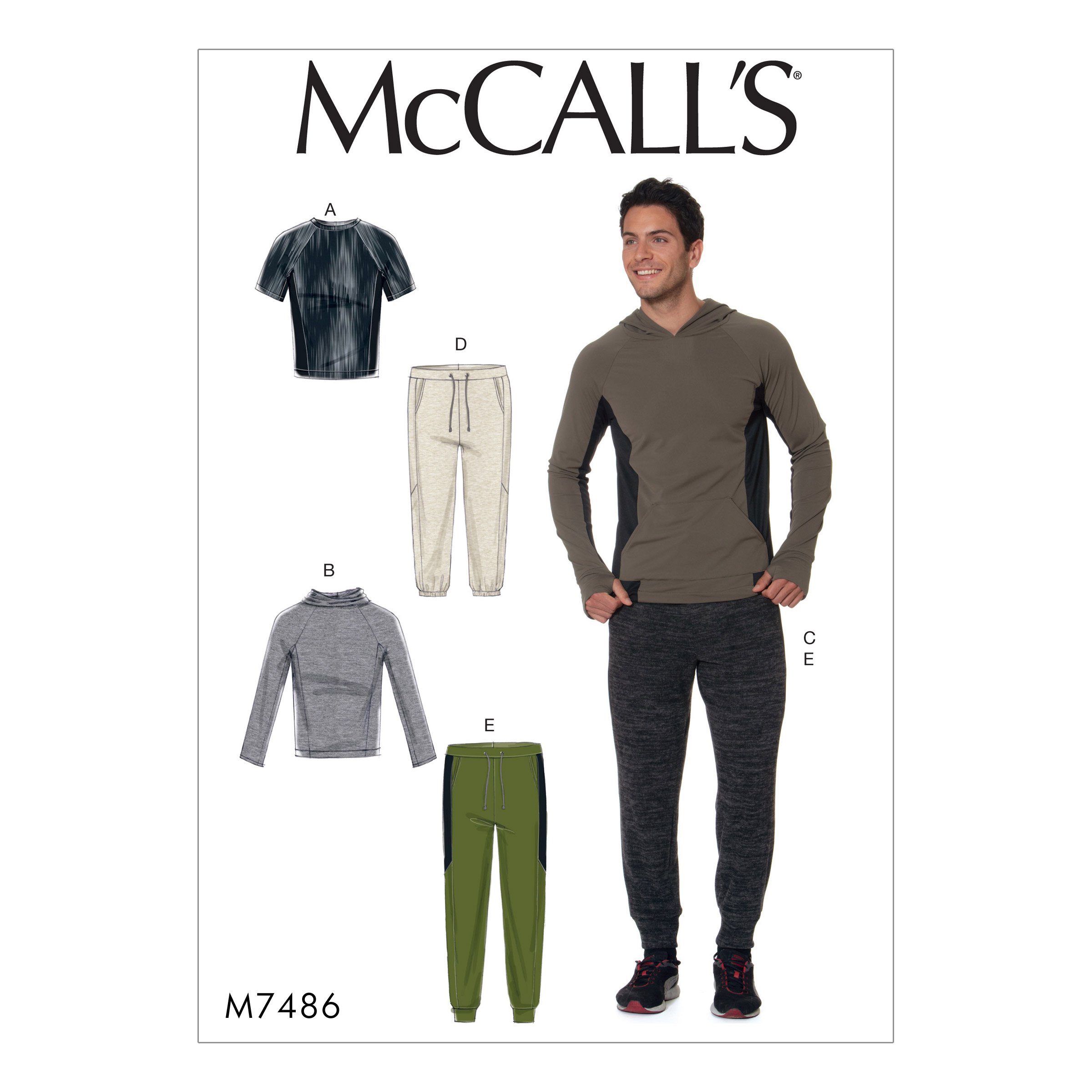 McCall's Patterns Men's Tops and Pants, Multi-Colour, Sizes S-L