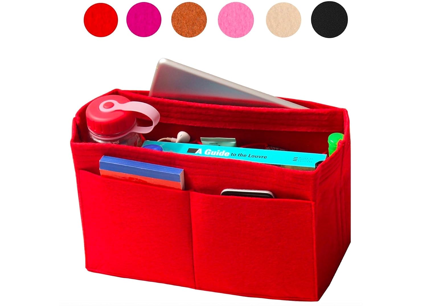 Mini Handtaschen-Organizer Aus Filz - Praktischer Einsätze Mit Reißverschluss Für Ordnung In Der Tasche