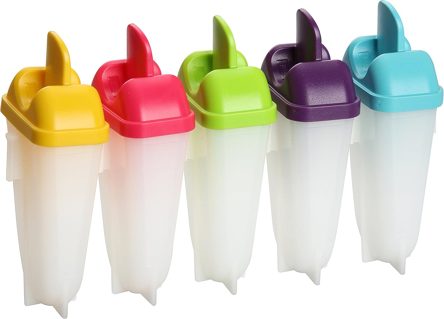 Fackelmann IceLolly Maker Set of Hdpe/Ps, Green/Blue/Pink/Yellow, 5