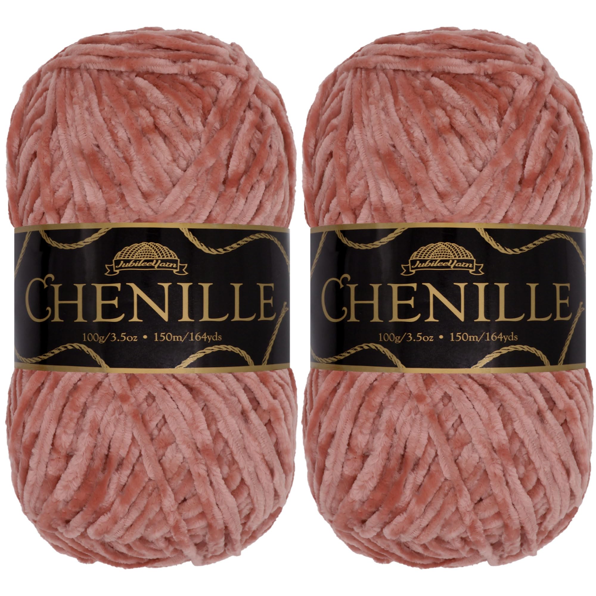 JubileeYarn Chenille Yarn - Worsted Weight - 100g/skein (2 Skeins, 132 Nostalgia)