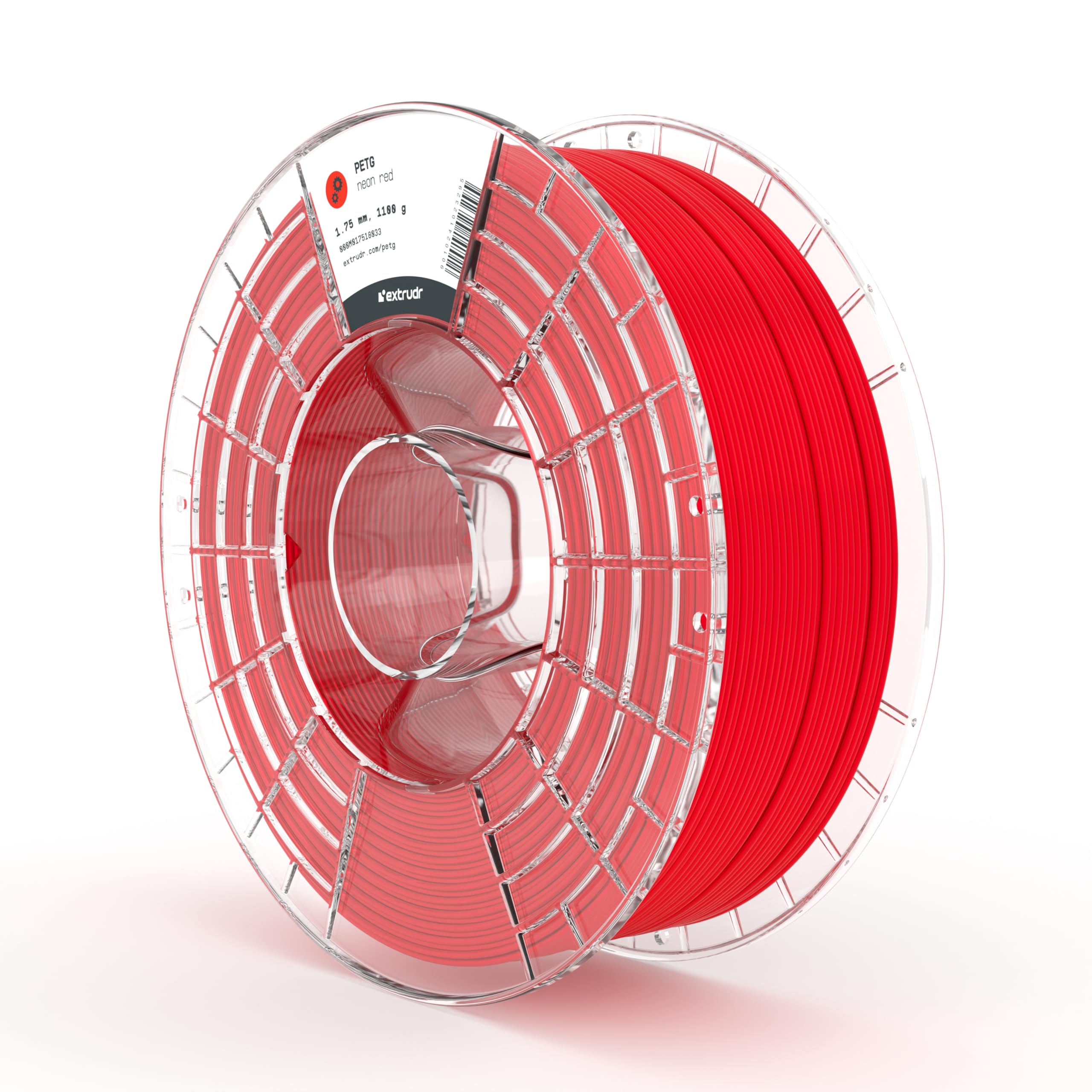 extrudr® PETG Diameter 1.75 mm (1.1 kg) 'neon red' - 3D Printer Filament - Made in Austria - Highest Quality at a fair Price!