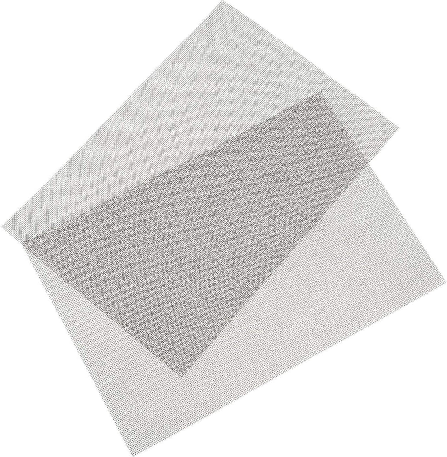 Wire Mesh, YKEZHU 2Pcs Stainless Steel Woven, Rodent Meshes Woven Mesh Sheet, 1mm Hole, 210 x 300mm