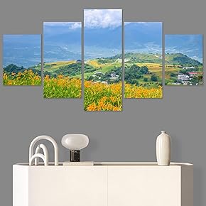 SIGNWIN 5 Panel Canvas Wall Art Modern Art...