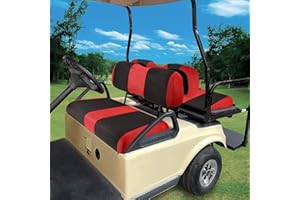 YUWEIDG0769 Golf Cart seat Covers for Club Car DS, Golf cart Washable Seat Cover Front with Back, Breathable Air Polyester Mesh Cloth, Cool in Summer and Warm in Winter