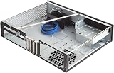 SilverStone Milo ML03B Slim HTPC Micro ATX Silent Computer Case Black view 3