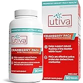 Utiva Cranberry PACs – Clinically Studied Ingredients 36mg PACs for UTI Avoidance - Supplement for Urinary Tract Health for Women and Men – Cranberry Extract Pills for Bladder Health, 90 Vegi Capsules