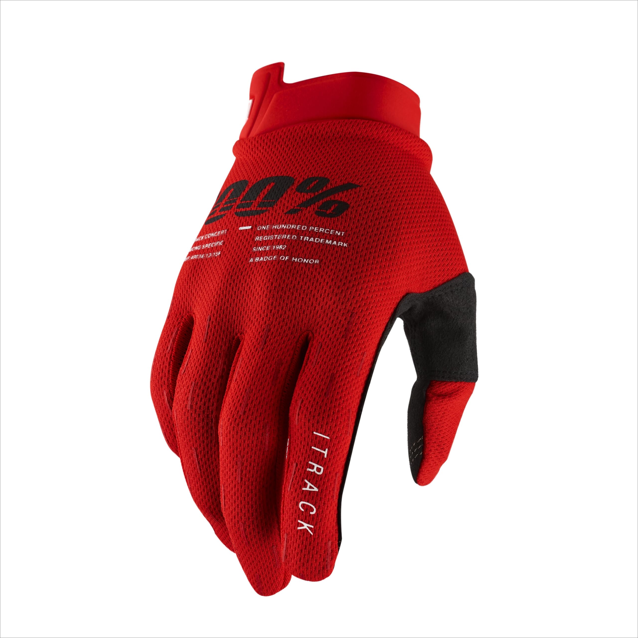100% iTrack Gloves | Full Finger Lightweight Cycling Gloves, Touchscreen, Breathable, Slip-On Fit Mountain Bike Gloves | Racing, MTB, Riding, Cycling | S-XXL