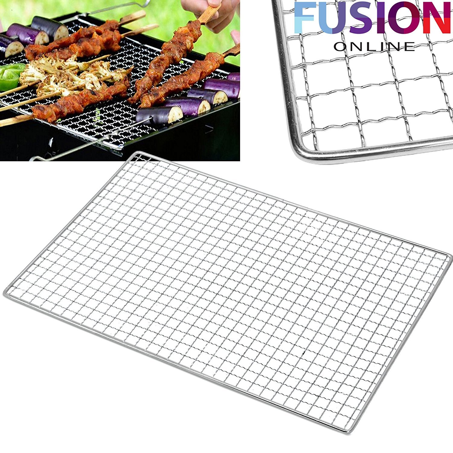 BBQ BARBECUE GRILL STAINLESS STEEL REPLACEMENT MESH WIRE NET OUTDOOR