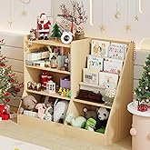 IKALIFE 39" Large Kids Wooden Bookshelf and Toy Storage Organizer, Baby Bookcase with Sling Book Rack, Children Toddler Wooden Book Shelf for kids rooms, Playroom, Classroom, Nursery, School (Natural)