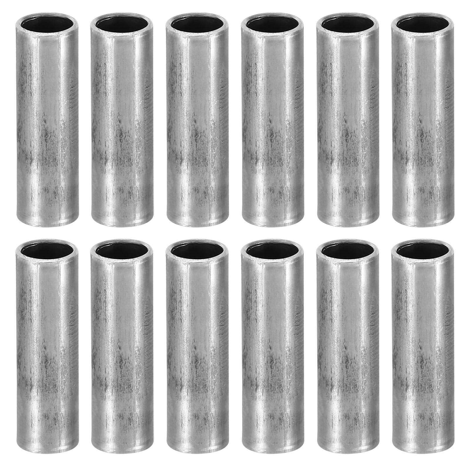 PATIKIL M6 Steel Spacers, 12 Pcs Metal Spacers Steel 6mm ID x 8mm OD x 26mm L Carbon Steel Spacer Screw Standoff Round for 1/4in or M6 Screw Bolts
